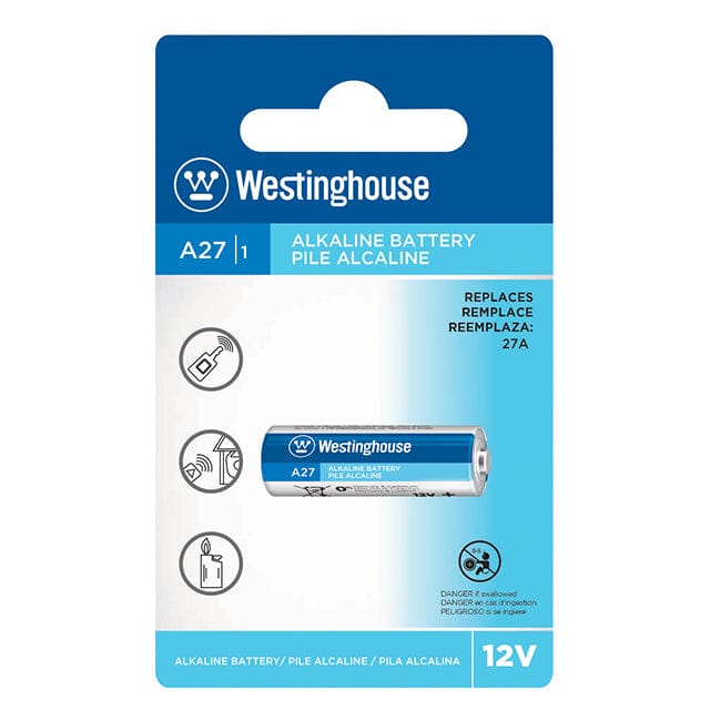 Westinghouse Alkaline 12V A 23 Battery 1 Pk -A27BP1 Westinghouse Alkaline 12V A 23 Battery 1 Pk -A27BP1